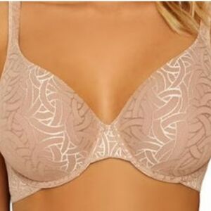 VANITY FAIR Bra 75298 Body Shine Under Wire Full Coverage Tan Bra Size 40DD